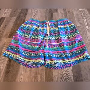 Chubbies multicolor Aztec tribal southwestern lined swim trunks shorts XXL